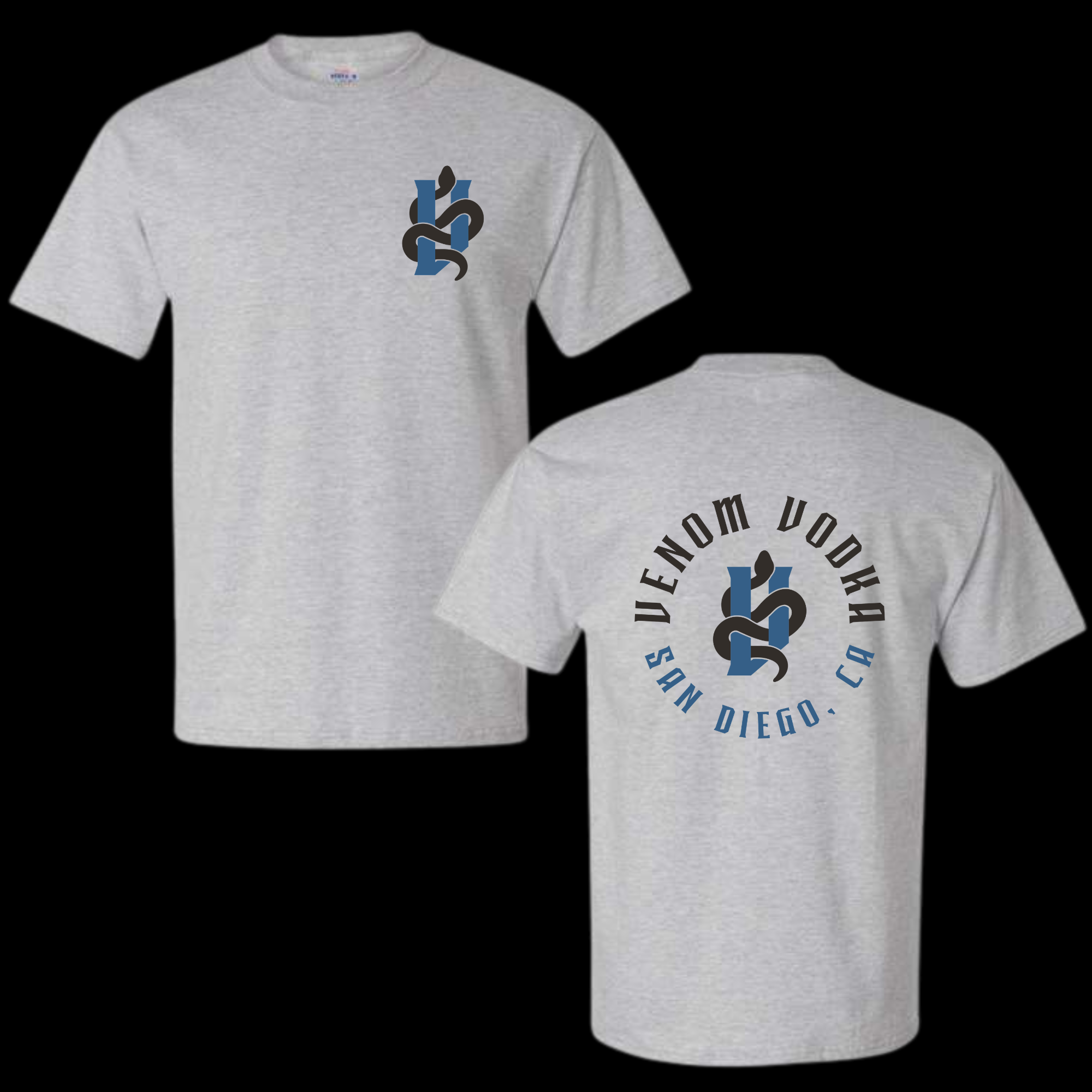 Venom Vodka T-Shirt Front & Back Circle Deisgn